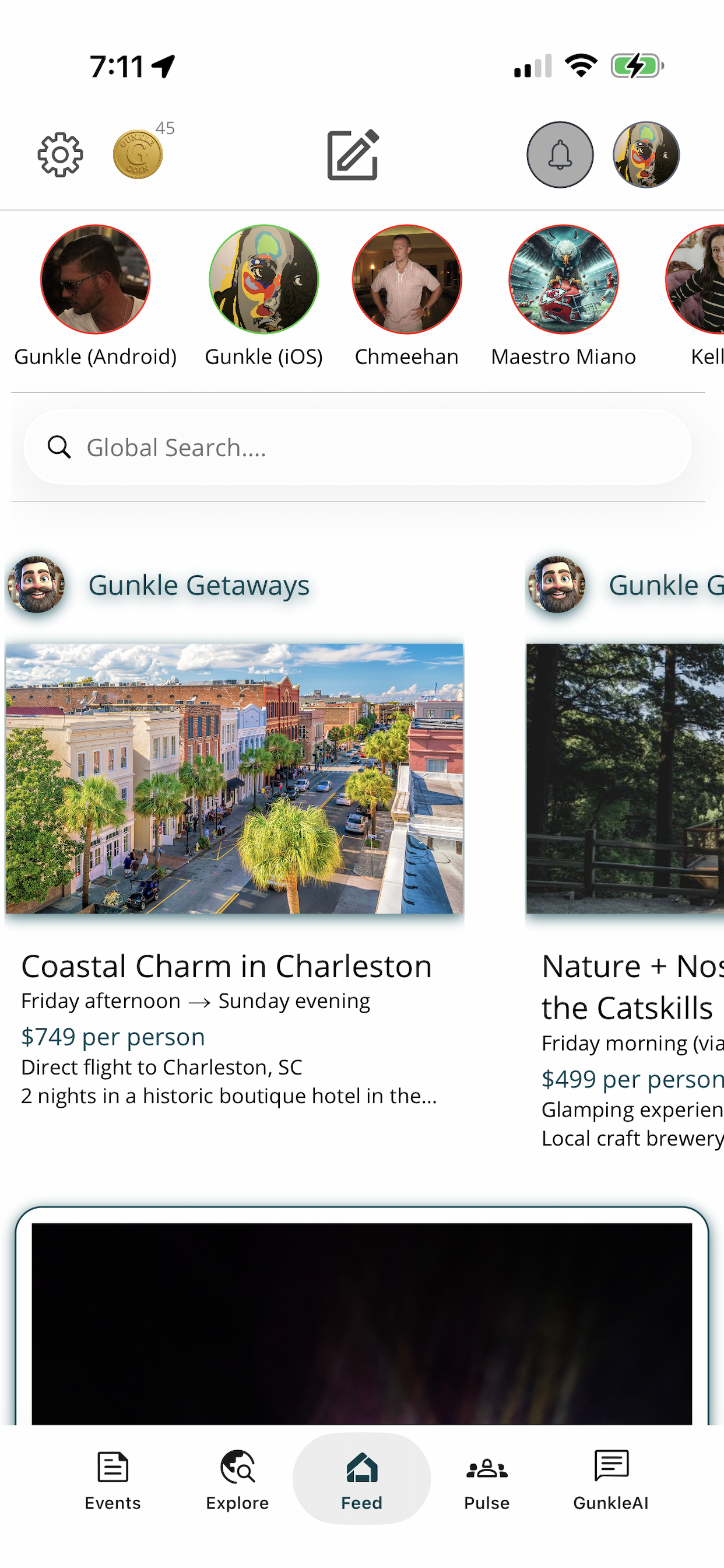 Gunkle app demo screenshot 1